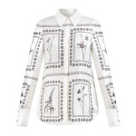 Women Ivory Simcoa Linen Silk Longline Shirt