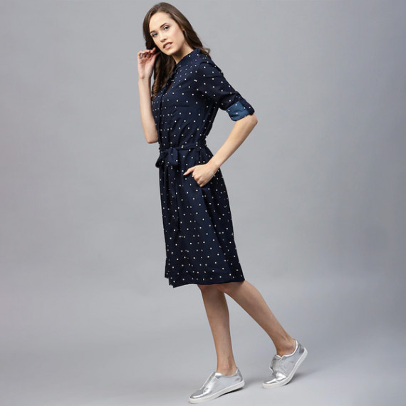 https://www.designerszone.in/vi/products/navy-blue-polka-dots-printed-shirt-dress