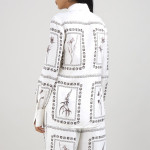 Women Ivory Simcoa Linen Silk Longline Shirt