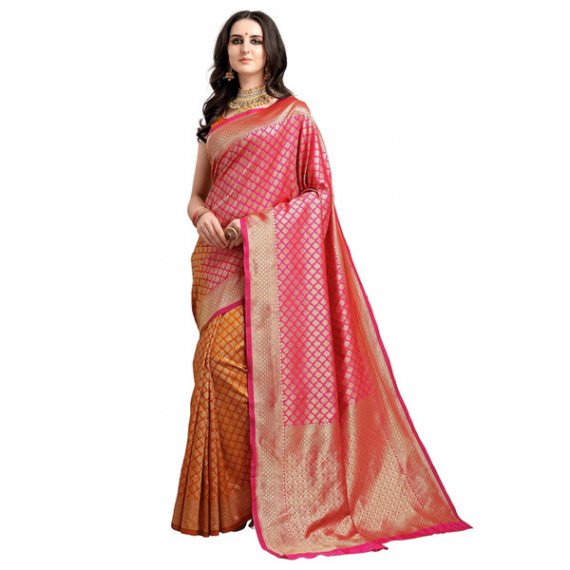 https://www.designerszone.in/vi/products/pink-mustard-yellow-ethnic-motifs-woven-design-half-half-kanjeevaram-saree